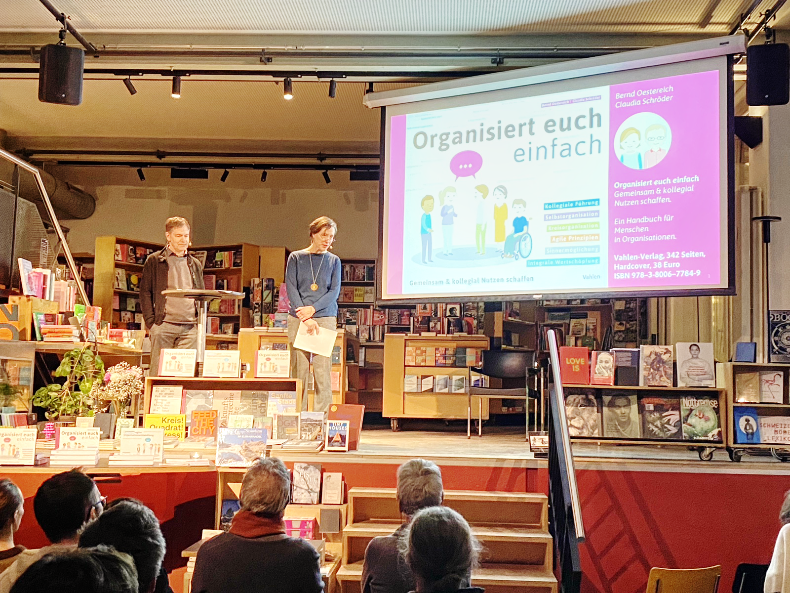 Claudia Schröder, Bernd Oestereich bei der Buchvorstellung Zürich